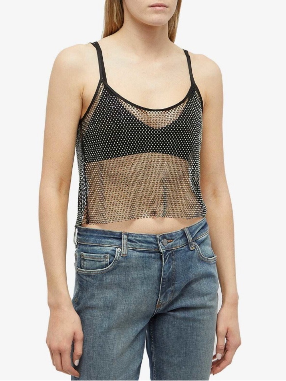 Stine Goya Talia Crystal Mesh Tank Size XS/S NWOT